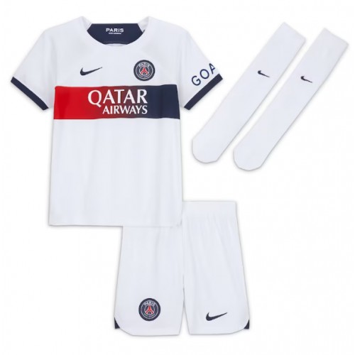 Maillot de foot Paris Saint-Germain Ousmane Dembele #10 Extérieur enfant 2023-24 Manches Courte (+ pantalon court)